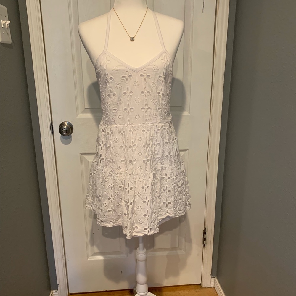 White eyelet dress